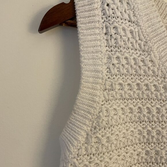 Vince Cropped Cotton Sweater Vest, Size S, Gently Used - Fair Condition - Picture 6 of 9